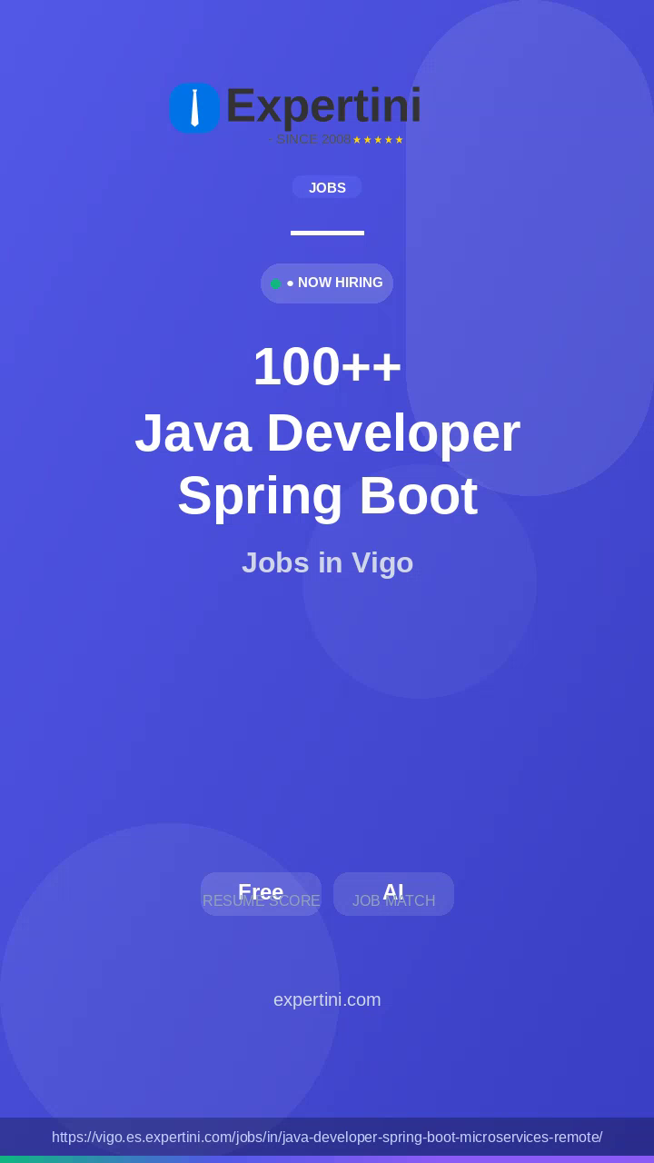639+ Java Developer Spring Boot Microservices Remote Jobs in Vigo, Spain — Local Employers Hiring August 2026